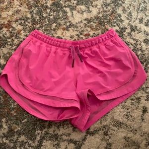Pink lulu lemon shorts